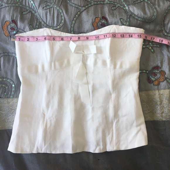 White boned corset bustier strapless top - Picture 13 of 16